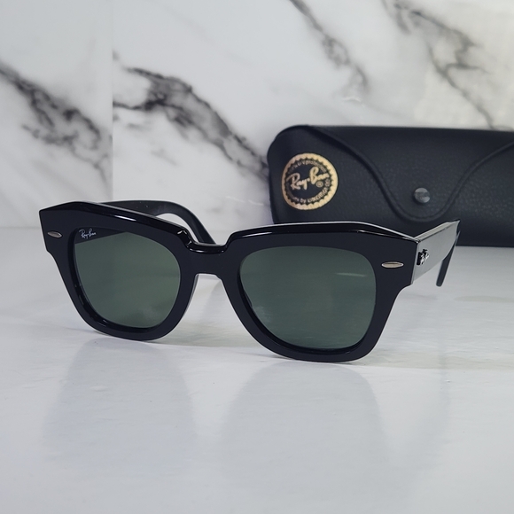 Ray-Ban Sunglasses State Street RB2186 black  49>20 - Picture 3 of 11